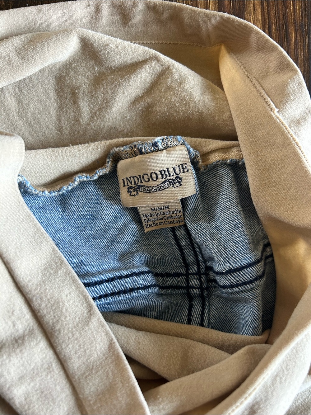 Maternity Denim Jean Shorts Lot Full Panel Medium 8-10 - Picture 6 of 10